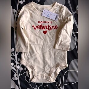 Carter's Cream Bodysuit with Red Valentine's Print